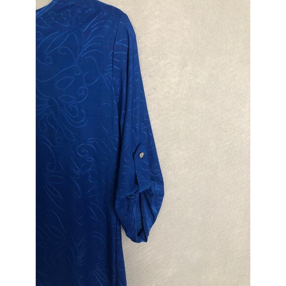 NY Collection Pop-Over Top Women's Size Medium Petite Half Zip NEW - Picture 3 of 7